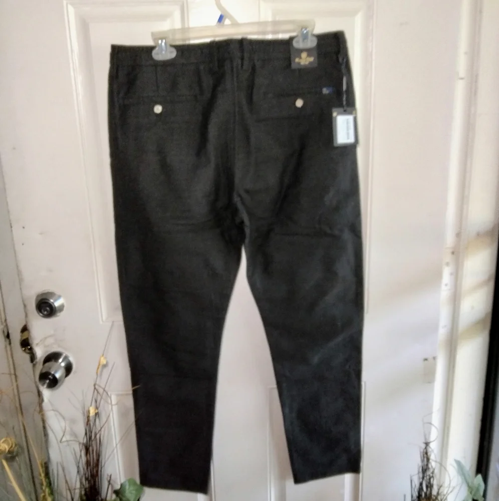 NWT Maximus Dutti 1982 Black Casual MD Sport 99%Cotton Slim Fit Pants Size 34